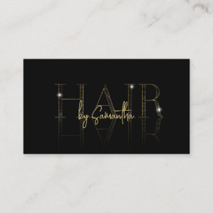 modern lyxhårstylist ro guld typografi visitkort
