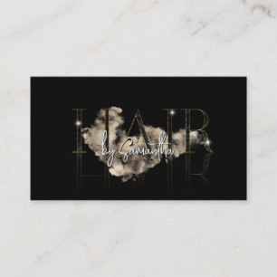 modern lyxhårstylist ro guld typografi visitkort