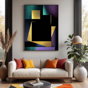 Modern Lyxig Geometrisk Komposition Poster