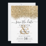 Modern lyxiury Guld White Glitter Confetti Bröllop Spara Datumet<br><div class="desc">Elegant, glamoröst och modernt bröllop spara datum-kort är perfekt för contemporary och snyggt-paret. Den har ett faux-tryckt guld glatt glitter-konetti-spektret färg-block ovanpå en vit bakgrund. Baksidan visningar samma glitter men en tjockare . Den här chicen, lyxen och den unika designen blir en slå med alla dina gäster! ***VIKTIG DESIGN-ANMÄRKNING: Om...</div>