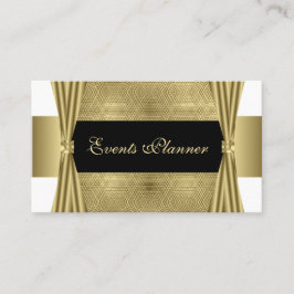 Modern lyxvit och Guld Geometrisk Visitkort