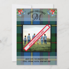 Modern MacLeod-Klans Tartan Photo Julafton Card Julkort