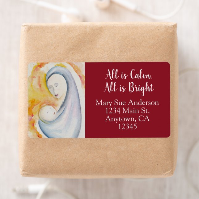 Modern Madonna and Child Shipping Address Fraktsedel (Insitu)