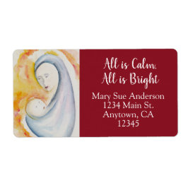 Modern Madonna and Child Shipping Address Fraktsedel