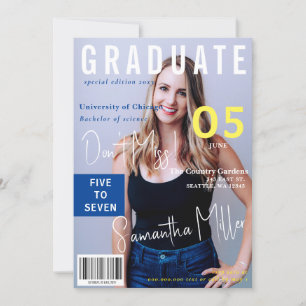 Modern Magazine Cover 2 Foton Studenten Inbjudningar