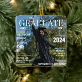 Modern Magazine Photo Studenten Julgransprydnad Keramik