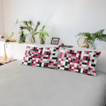 Modern Magenta Black Grått Geometric