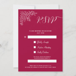 Modern Magenta Blommigt Islamic QR Code OSA kort