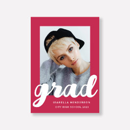 Modern Magenta Photo Script Studenten Meddelande