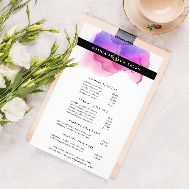 Modern Magenta - prissättning och service för vatt Flygblad (Skapare uppladdad)