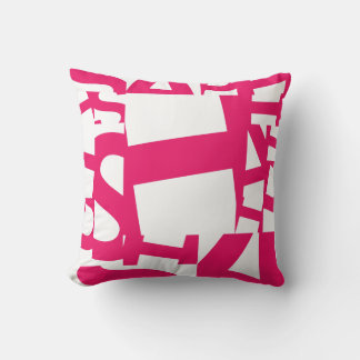 Modern Magenta Rosa Abstrakt Geometrisk Graffiti K Kudde