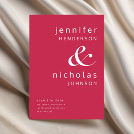 Modern Magenta Typografi Spara Datumet