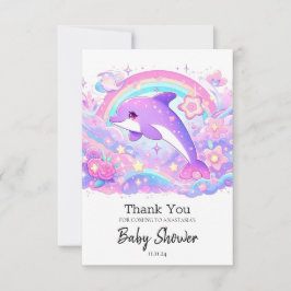 Modern Magic Dolphin Baby Shower Tack Kort