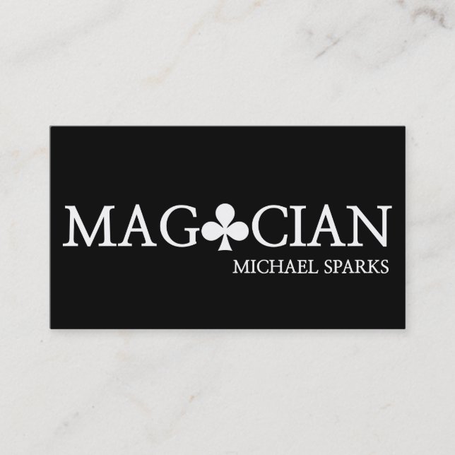 Modern Magic Magician Card Poker-underhållning Visitkort (Framsida)