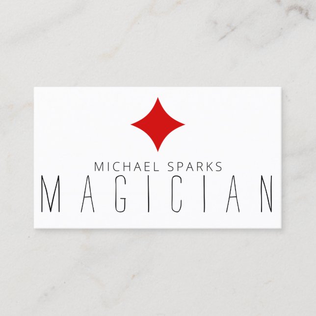 Modern Magic Magician Card Poker Underhållning Visitkort (Framsida)