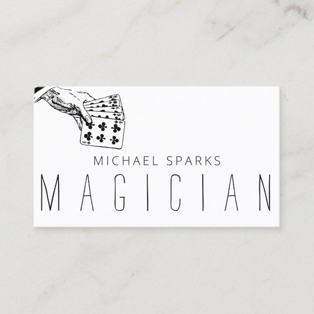 Modern Magic Magician Card Poker Underhållning Visitkort (Framsida)