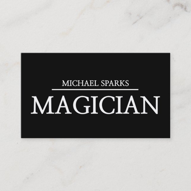 Modern Magic Magician Card Poker Underhållning Visitkort (Framsida)
