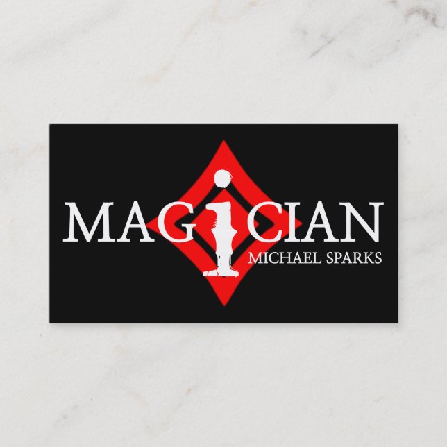 Modern Magic Magician Card Poker-underhållning Visitkort (Framsida)