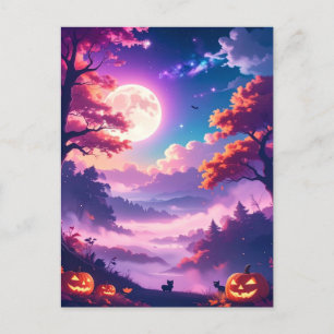 Modern magisk Halloween Helg Vykort