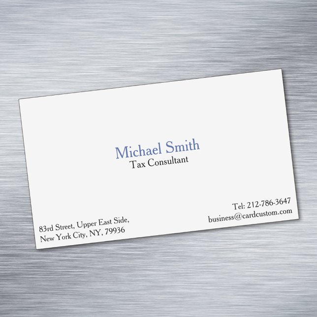Modern Magnetiskt kort för professionell med enkel (Professional Plain Elegant Modern Magnetic Card)