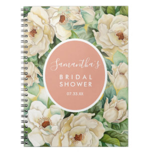 Modern Magnolia Möhippa Gift-lista Namn Anteckningsbok