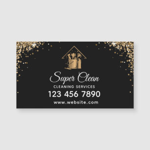 Modern Maid Städning House Sparkling Guld Glitter