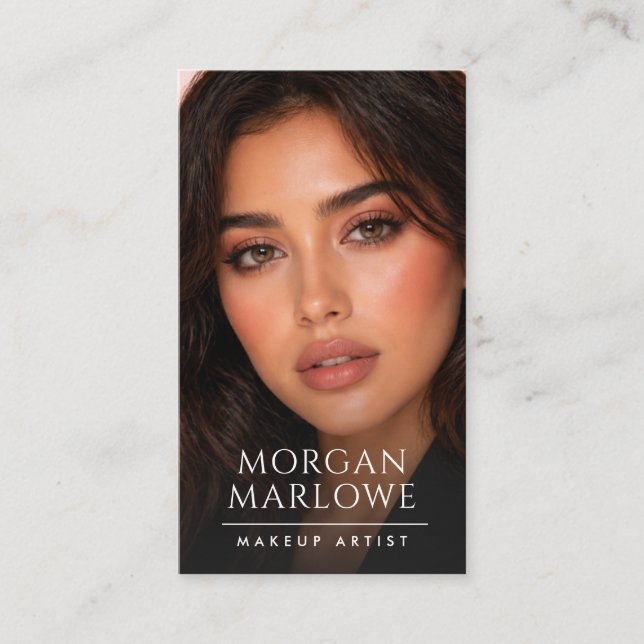 Modern Makeup Artist Foto   Visitkort (Framsida)
