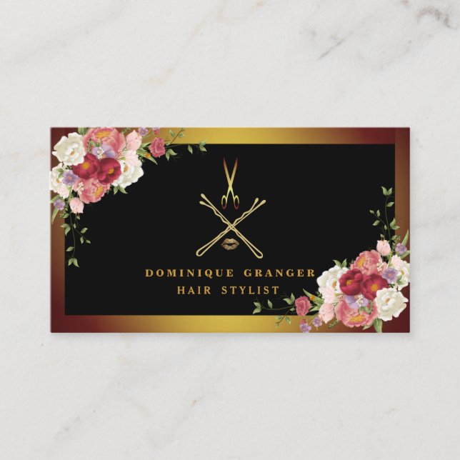 Modern makeup Artist & Hair Snyggt Visitkort (Framsida)