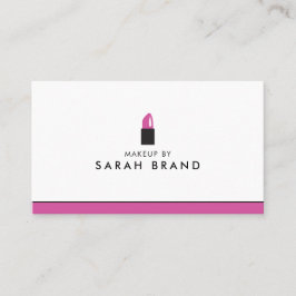 Modern makeup-artist med Lipstick-Logotyp Visitkort