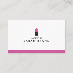 Modern makeup-artist med Lipstick-Logotyp Visitkort