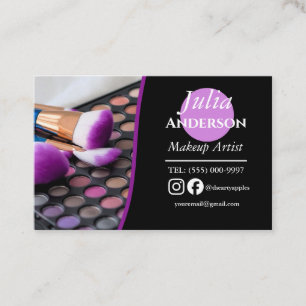 Modern Makeup Artist MUA-fotomindre företag Visitkort