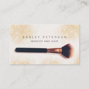 Modern makeup artist penselbild glitter stoft visitkort