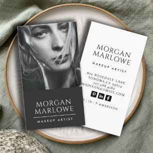 Modern Makeup Artist Photo Visitkort
