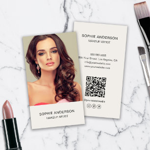 Modern Makeup Artist Photo Visitkort