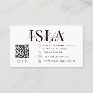 Modern Makeup Artist Script Namn Businesskort Visitkort