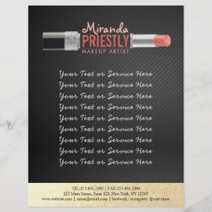 Modern Makeup Artist Stylist Beauty Salon Lipstick Reklamblad