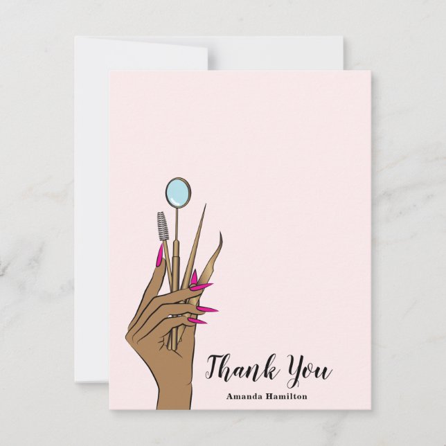 Modern Makeup Eyebrow Öga Lash Girly Anteckningskort (Framsida)