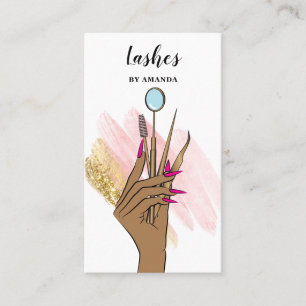 Modern Makeup Eyebrow Öga Lash Girly Visitkort