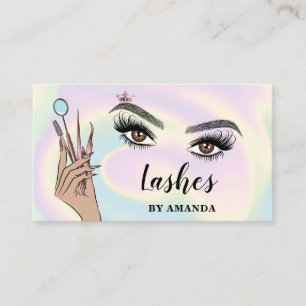 Modern Makeup Eyebrow Öga Lash Girly Visitkort