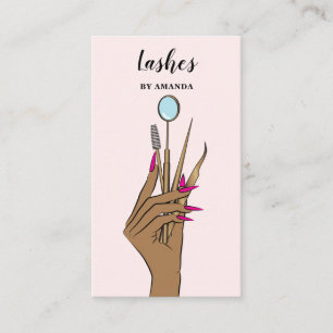 Modern Makeup Eyebrow Öga Lash Girly Visitkort