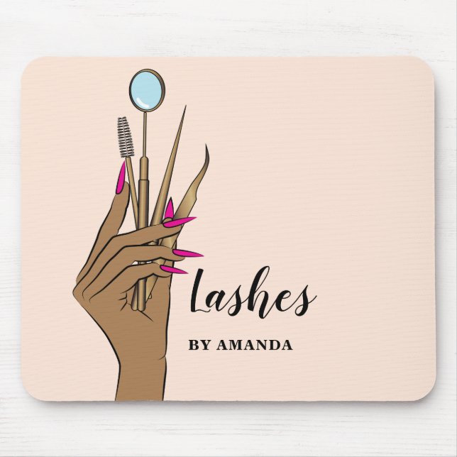 Modern Makeup Eyebrow Ögon Lash Girly Mouse Pad Musmatta (Framsidan)