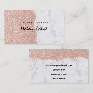 Modern Makeup för marmor för fauxglitterpenseldr Visitkort