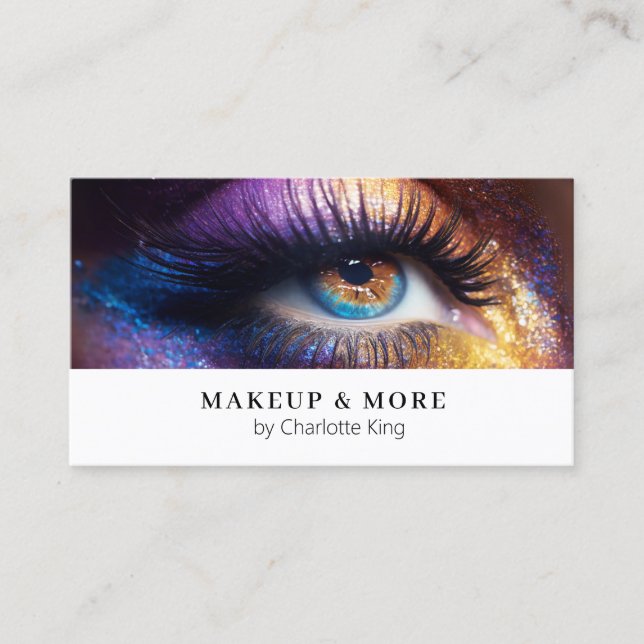Modern, Makeup-foto Visitkort (Framsida)
