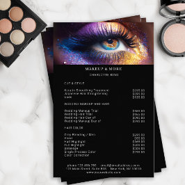 Modern, Makeup Photo Glitter Salon Price List Flygblad