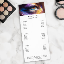 Modern, Makeup Photo Salon Pris List-rackkort Reklamkort