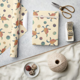 Modern målad getillustration och Polka dots Presentpapper