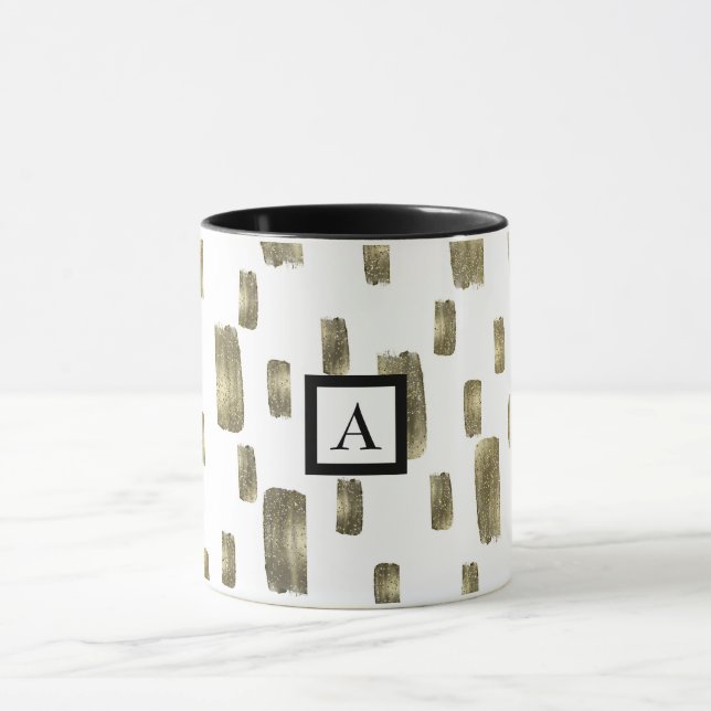 Modern målarpensel Guld Koppar Brons Glitter (Center)