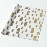 Modern målarpensel Guld Koppar Brons Glitter Presentpapper<br><div class="desc">anpassat omslagspapper</div>