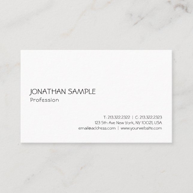 Modern mall för Elegant av minimalistisk Professio Visitkort (Framsida)
