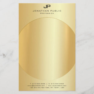 Modern mall för Faux Guld Elegant Brevpapper